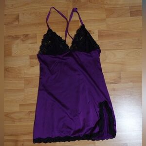 Purple Lace Trim Nightgown